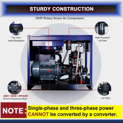Heavy-Duty Industrial Rotary Screw Air Compressor