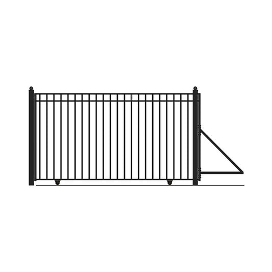 12FT - 30FT Heavy-Duty Madrid-Style Premium Steel Sliding Driveway Gate