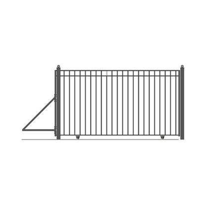 12FT - 30FT Heavy-Duty Madrid-Style Premium Steel Sliding Driveway Gate