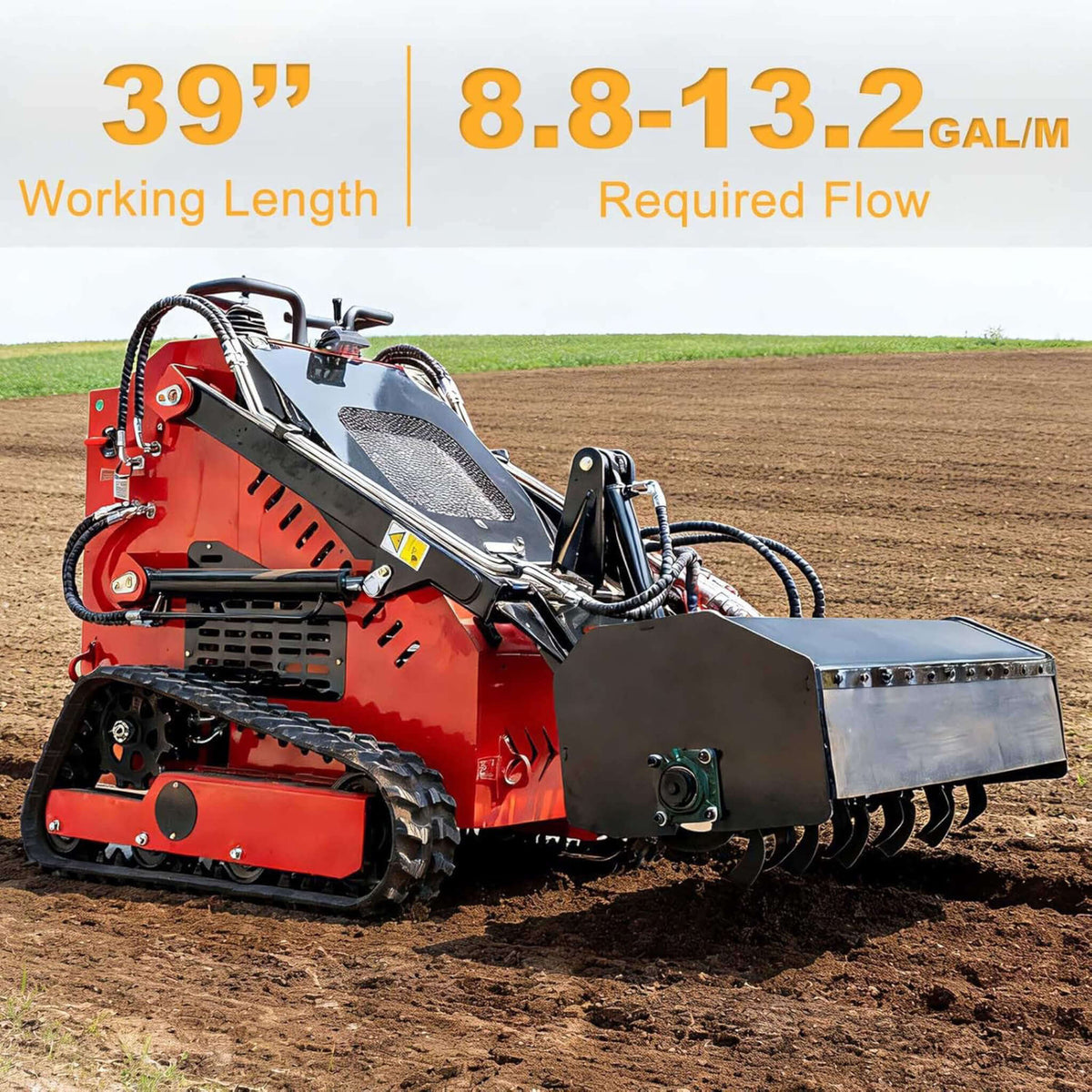Heavy-Duty Mini Loader Rotary Tiller Skid Steer Attachment