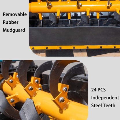 Heavy-Duty Mini Loader Rotary Tiller Skid Steer Attachment