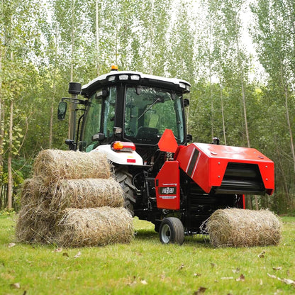 Heavy-Duty Mini Round Hay Tractor Baler with Twine Wrap