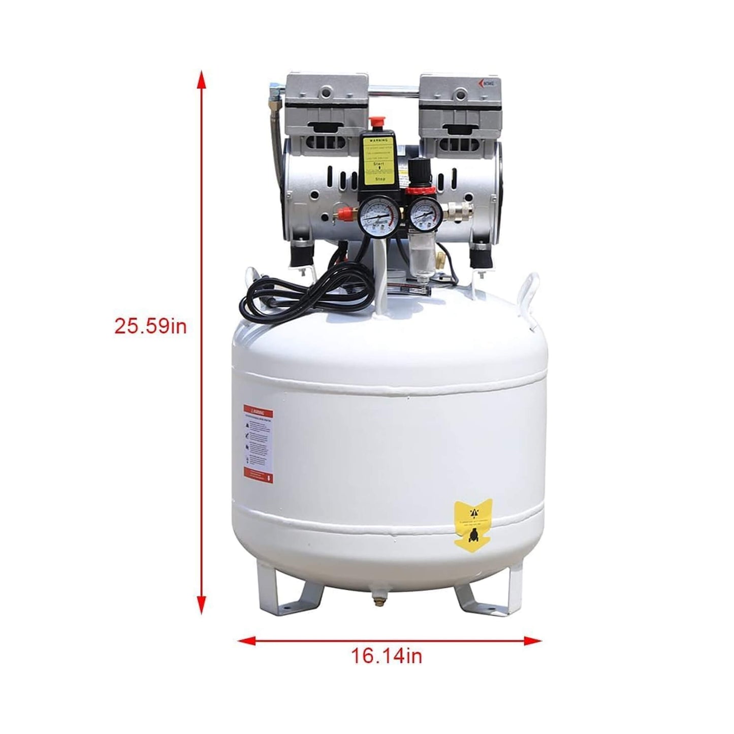 Heavy-Duty 10 Gal Oil-Free Portable Air Compressor