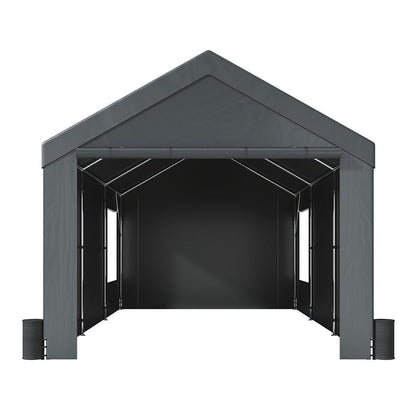 12' x 20' FT Alora Heavy-Duty Outdoor Premium Garage Tarp Canopy Shelter W/ Removable Sidewalls