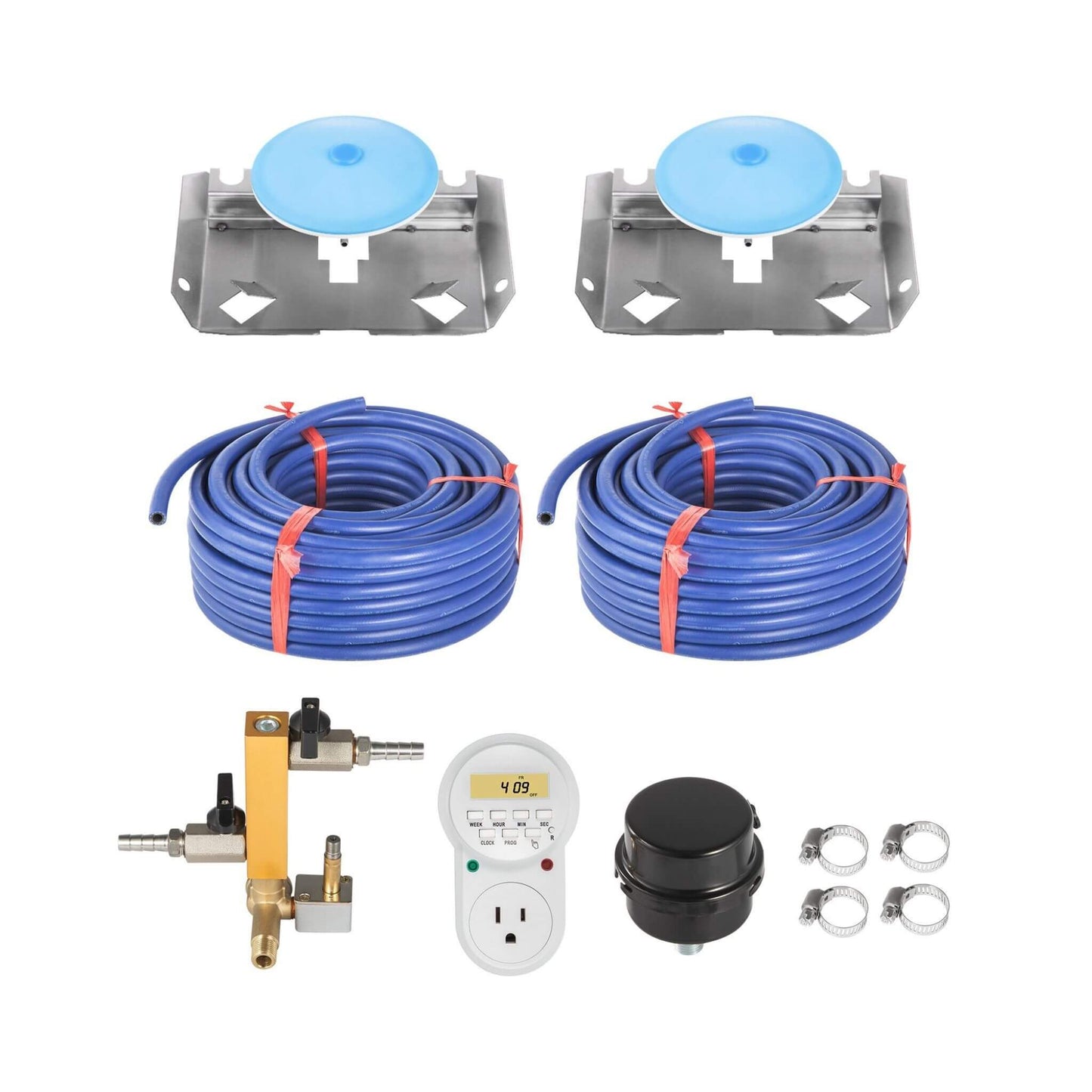 Heavy-Duty Pond Aerator Kit with Compressor, Diffusers and Weighted Tubing