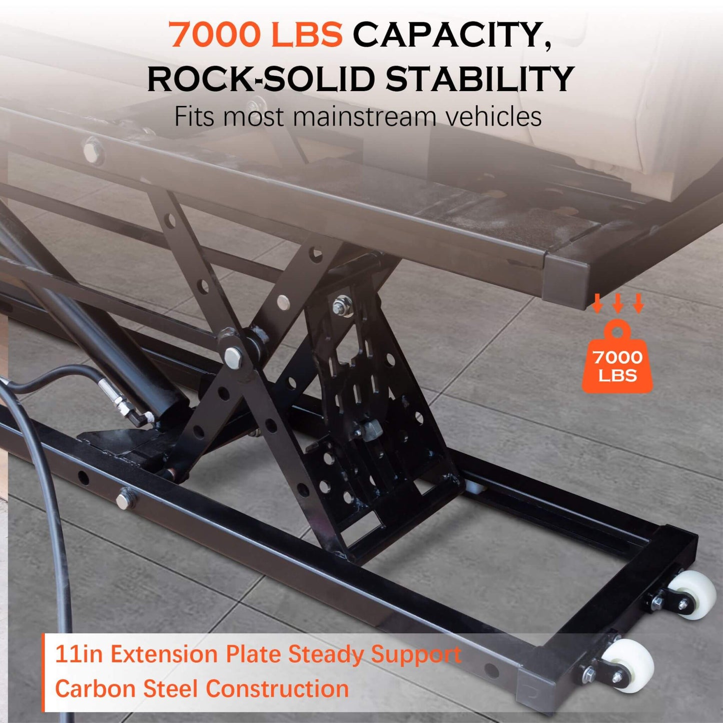 Heavy-Duty Portable 7000 LBS Car Lift Jack with Locking Levels