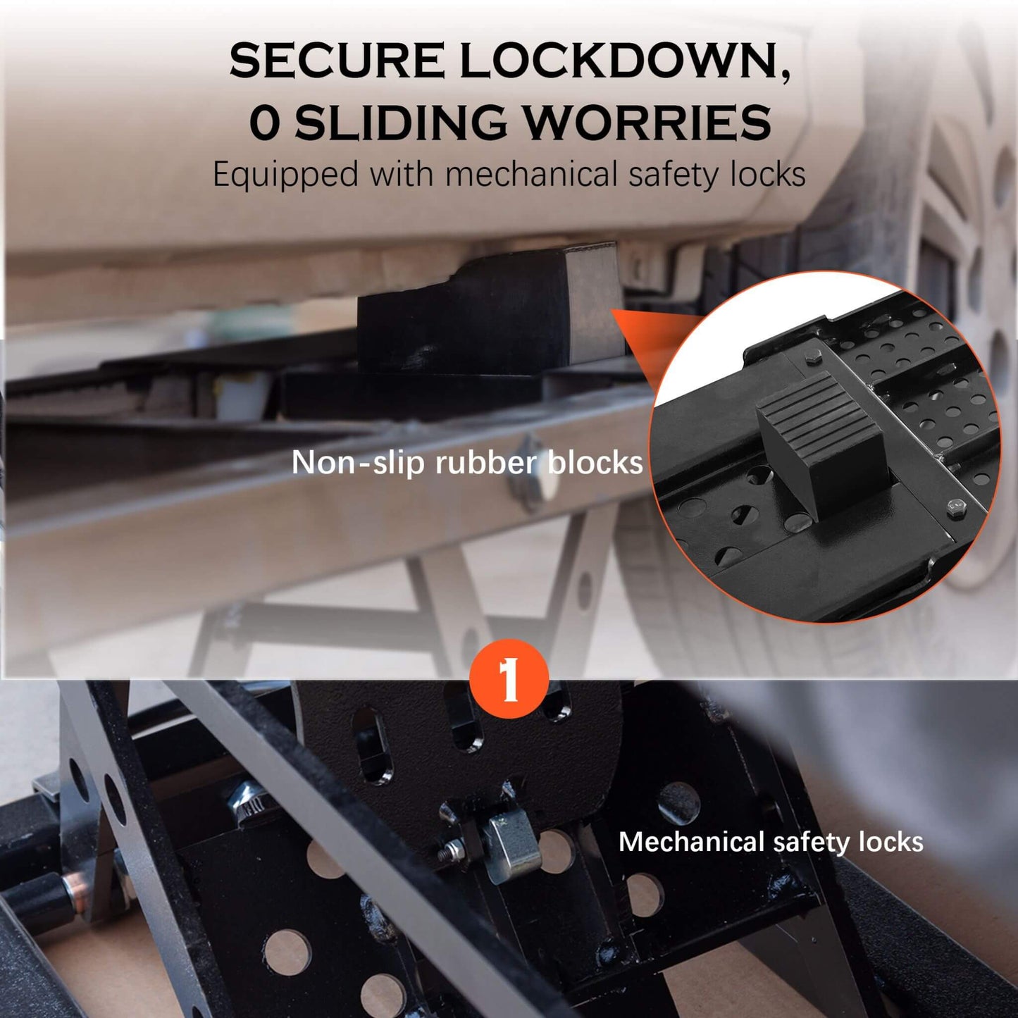 Heavy-Duty Portable 7000 LBS Car Lift Jack with Locking Levels