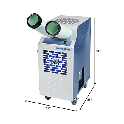 Heavy-Duty Portable 13.7K BTU Commercial 115V 1-Ton Air-Cooled Spot Cooler