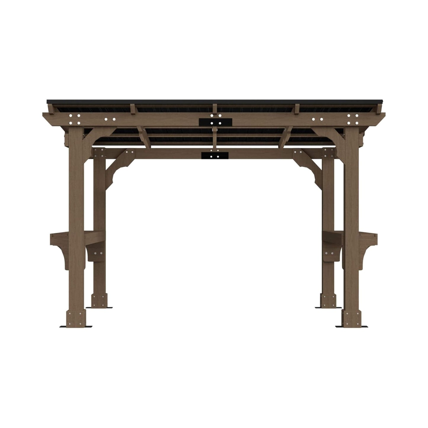 Alora Heavy-Duty Premium Wooden Grill Gazebo with Sloped Metal Roof