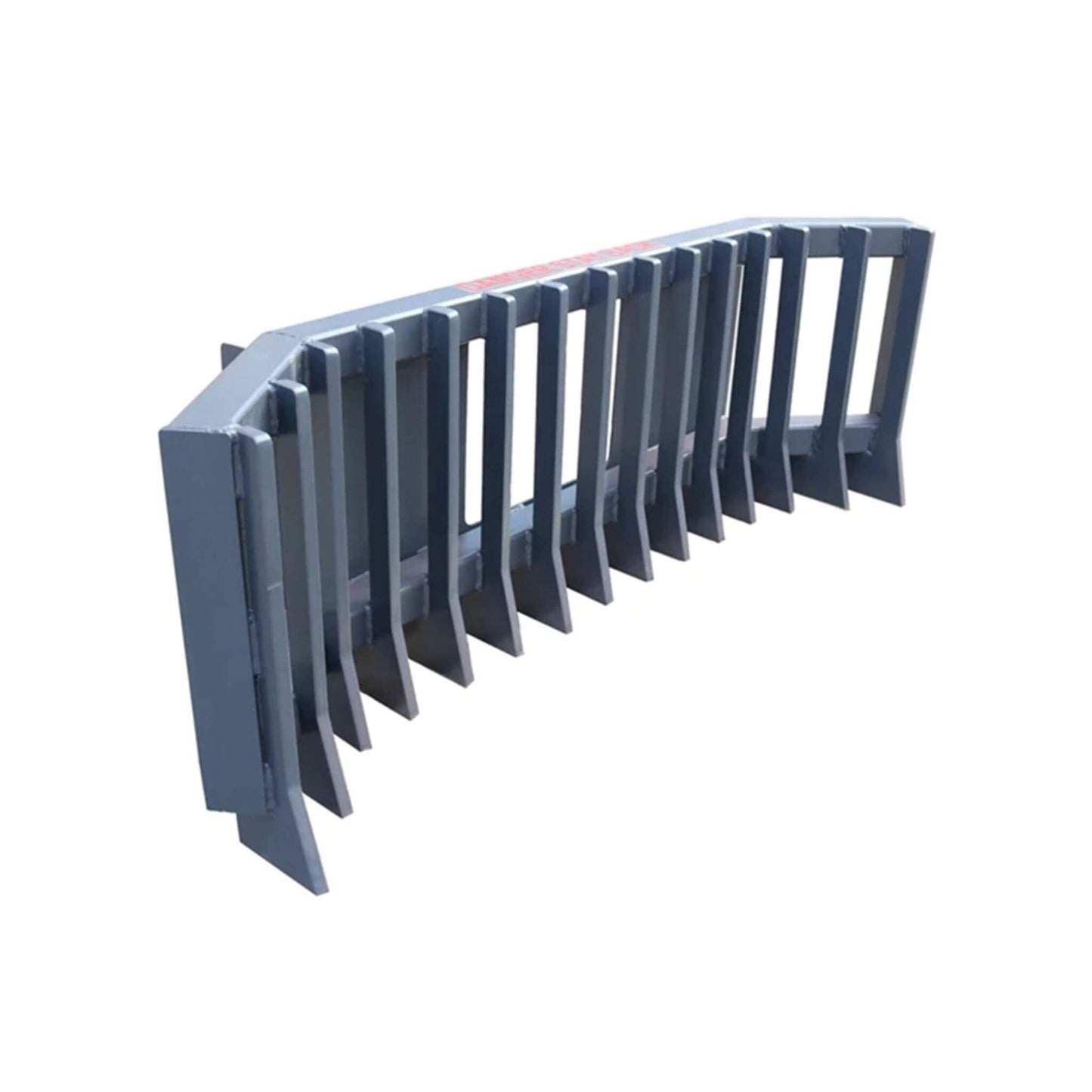 Heavy-Duty Push Stick Rake Skid Steer Attachment with Quick Attach
