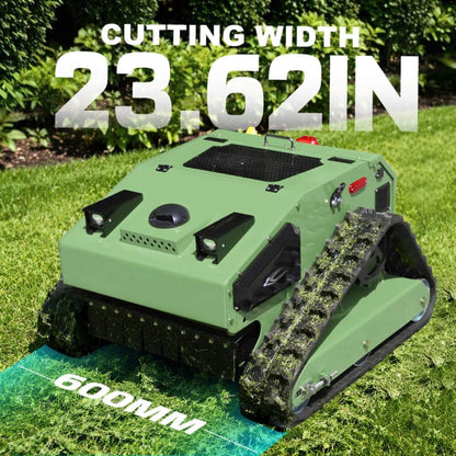 Heavy-Duty Remote-Controlled Industrial-Grade Lawn Mower with 23-Inch Cutting Width