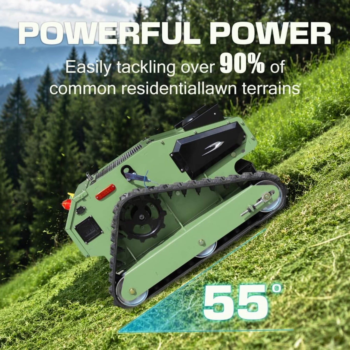 Heavy-Duty Remote-Controlled Industrial-Grade Lawn Mower with 23-Inch Cutting Width