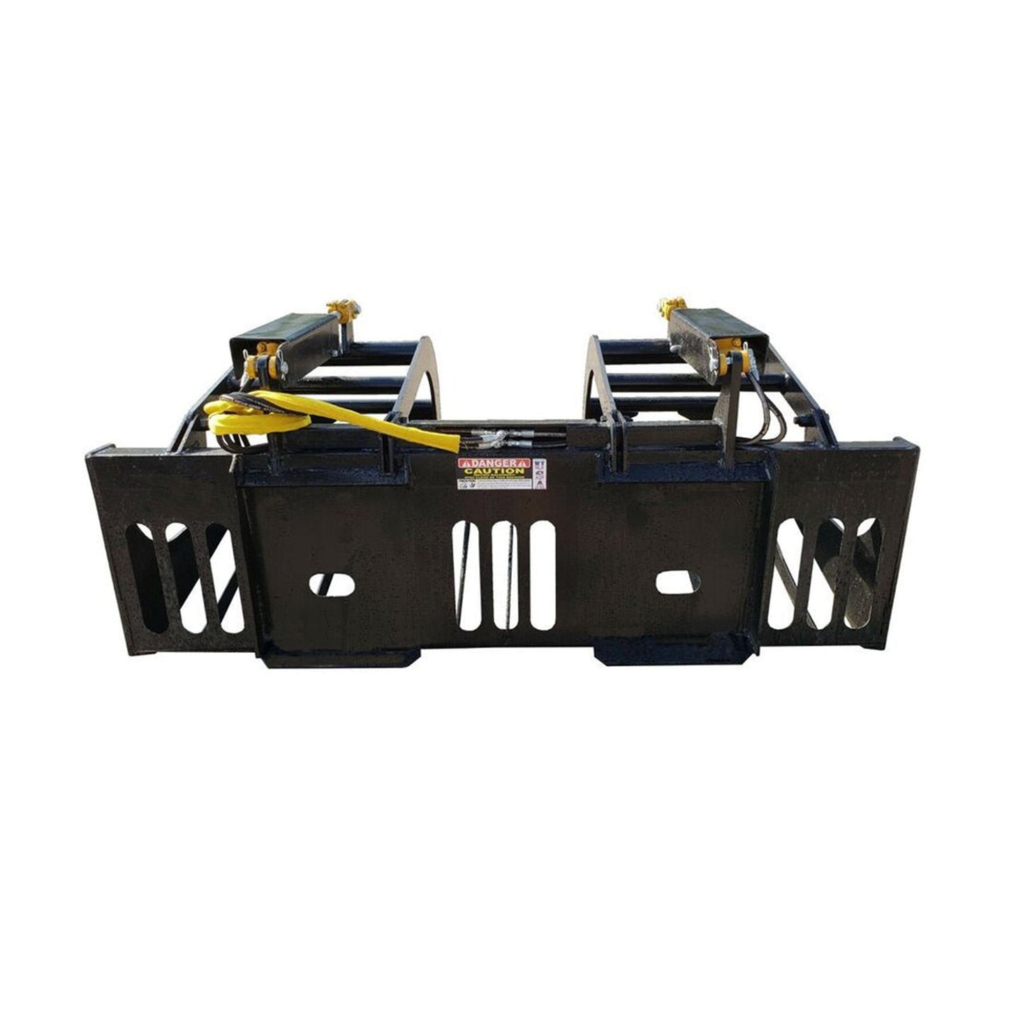 Heavy-Duty Rock Grapple Skidsteer Attachment with Universal Quick Attach, 78-Inch