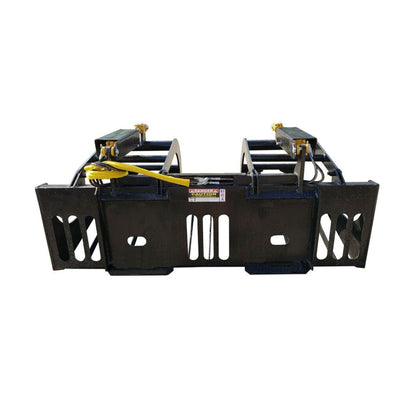 Heavy-Duty Rock Grapple Skidsteer Attachment with Universal Quick Attach, 78-Inch