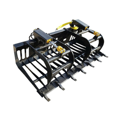Heavy-Duty Rock Grapple Skidsteer Attachment with Universal Quick Attach, 78-Inch