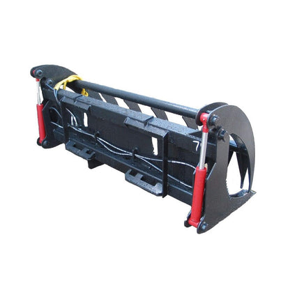 Heavy-Duty 74-Inch Root Rake Grapple Skid Steer Attachment with Teeth