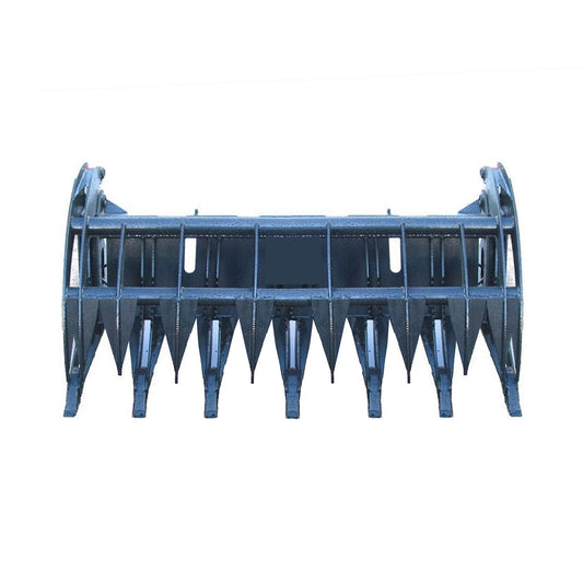 Heavy-Duty 74-Inch Root Rake Grapple Skid Steer Attachment with Teeth