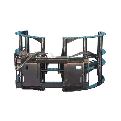Heavy-Duty Round Hay Bale Grab Skid Steer Attachment