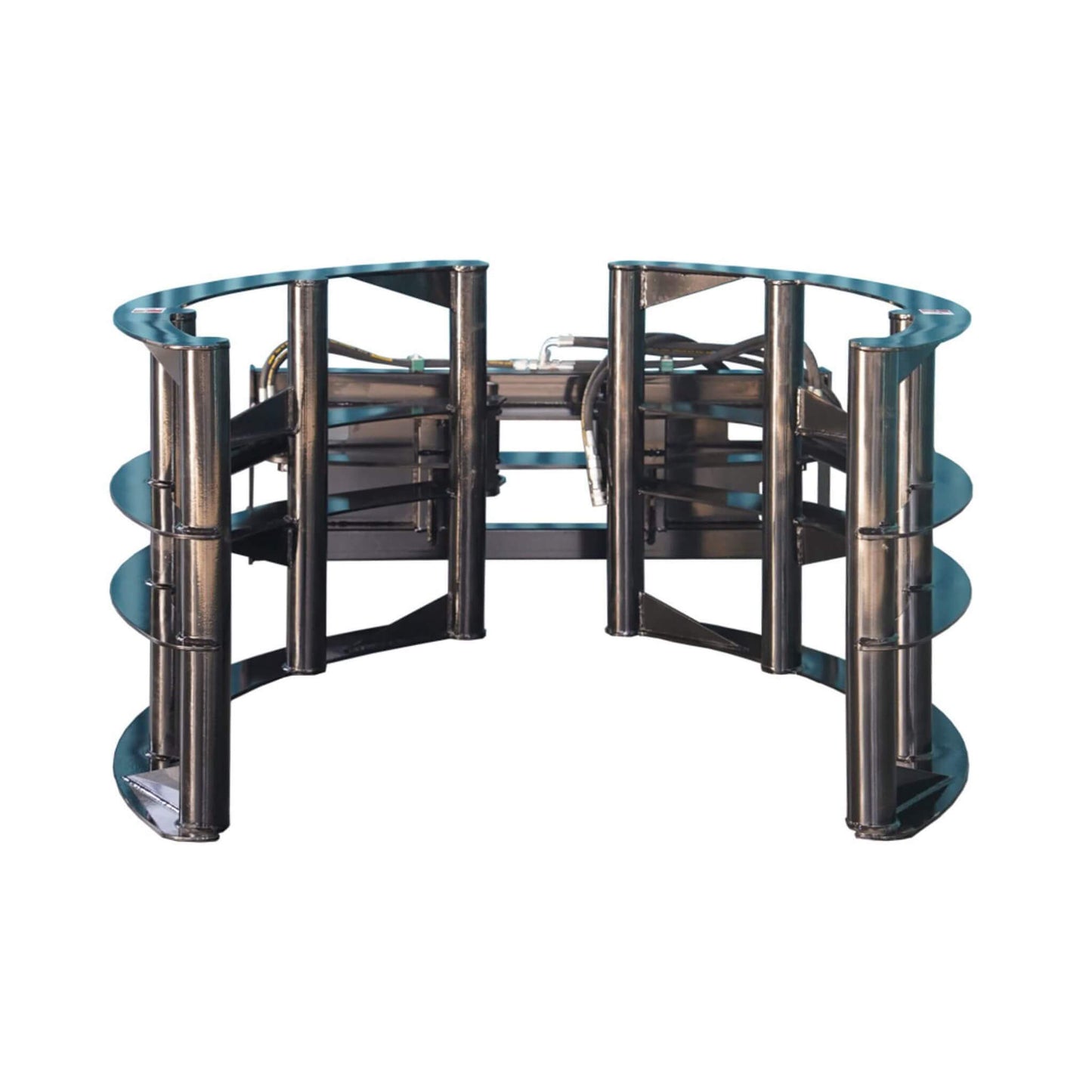 Heavy-Duty Round Hay Bale Grab Skid Steer Attachment