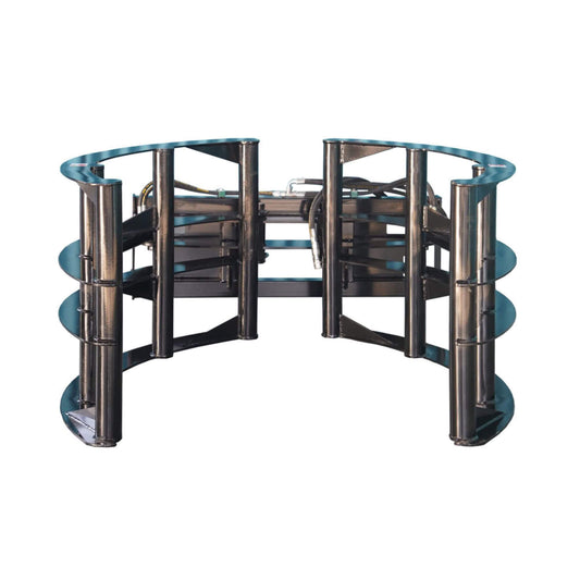Heavy-Duty Round Hay Bale Grab Skid Steer Attachment