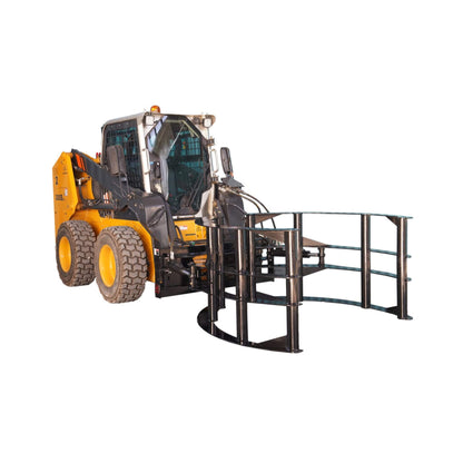 Heavy-Duty Round Hay Bale Grab Skid Steer Attachment