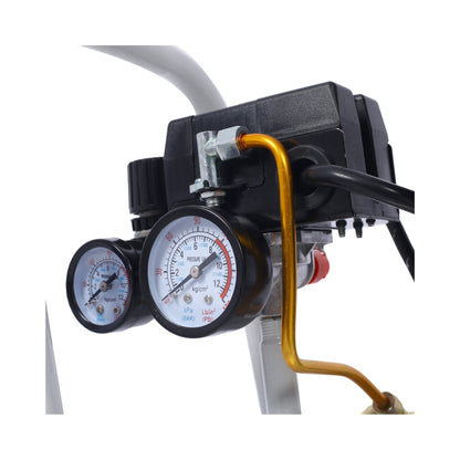 Heavy Duty 1.5/2.5HP Silent Oil-Free Portable Air Compressor with Wheels and Auto Drain