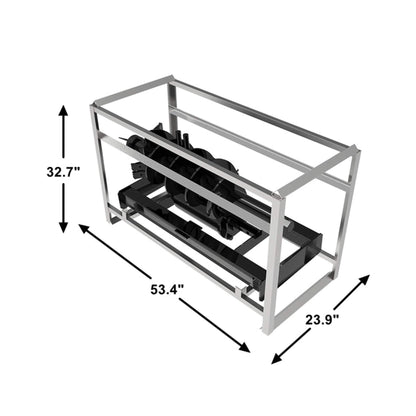 Heavy-Duty Skid Steer Auger Drive Attachment with 12-Inch Post Hole Bit