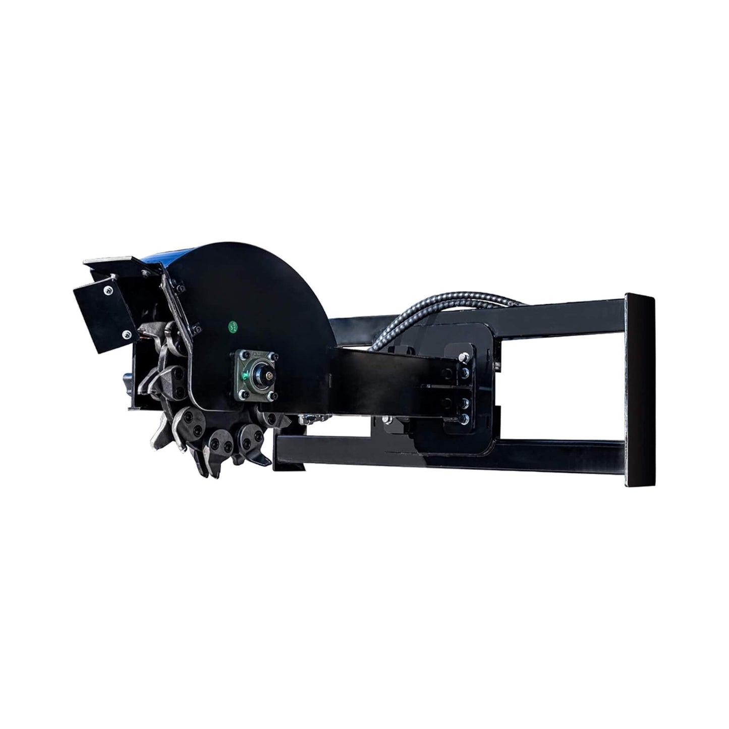 Heavy-Duty Skid Steer Stump Grinder Attachment with High-Speed Cutting Wheel