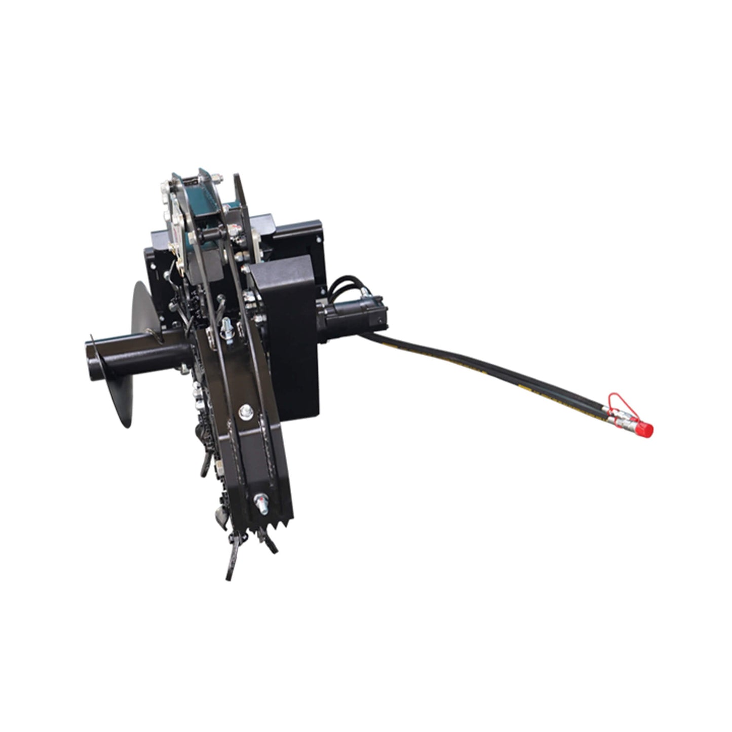 Heavy-Duty Skid Steer Trencher Attachment with Adjustable Depth Control and Universal Mount Plate