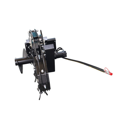 Heavy-Duty Skid Steer Trencher Attachment with Adjustable Depth Control and Universal Mount Plate