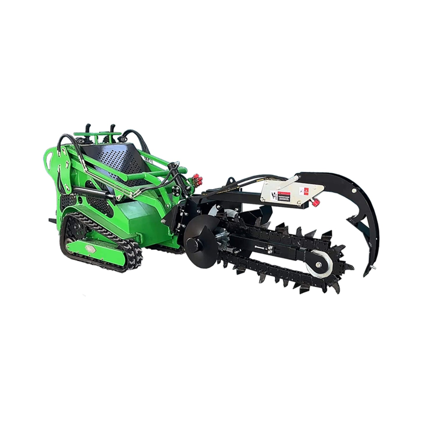 Heavy-Duty Skid Steer Trencher Attachment with Adjustable Depth Control and Universal Mount Plate