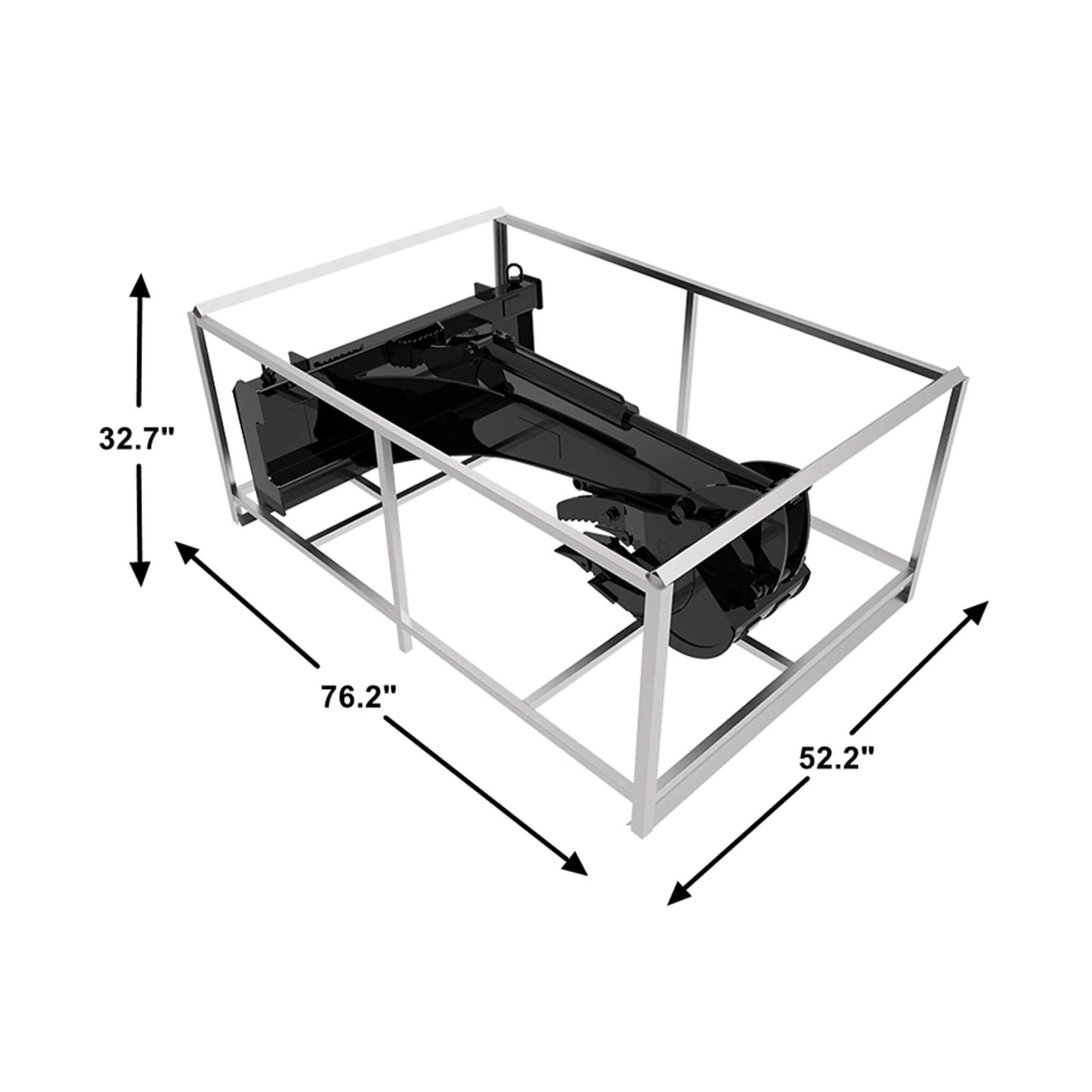 Heavy-Duty Universal Skid Steer Backhoe Digger Bucket Attachment with Universal Quick Attach Plate