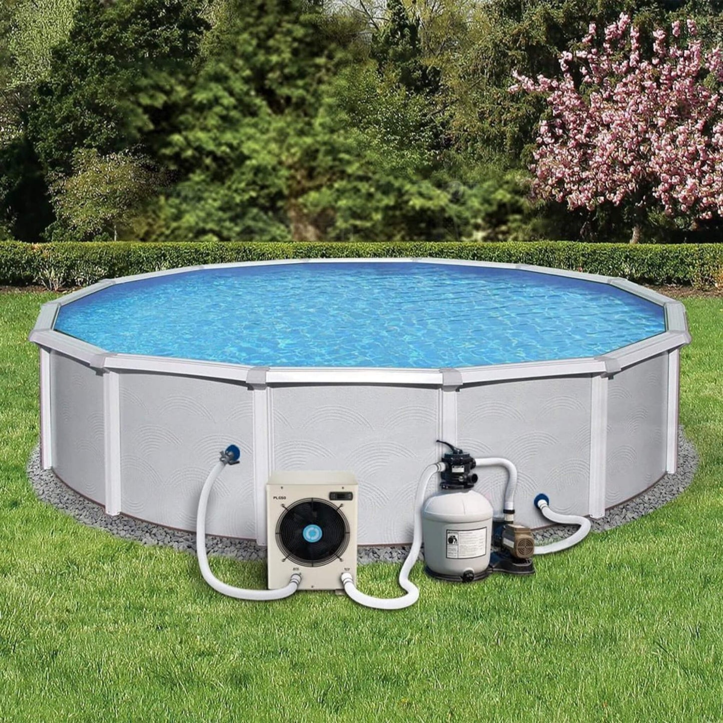 High-Output Electric Swimming Pool Heater Pump for Above and Inground Pools, 4000 Gallons