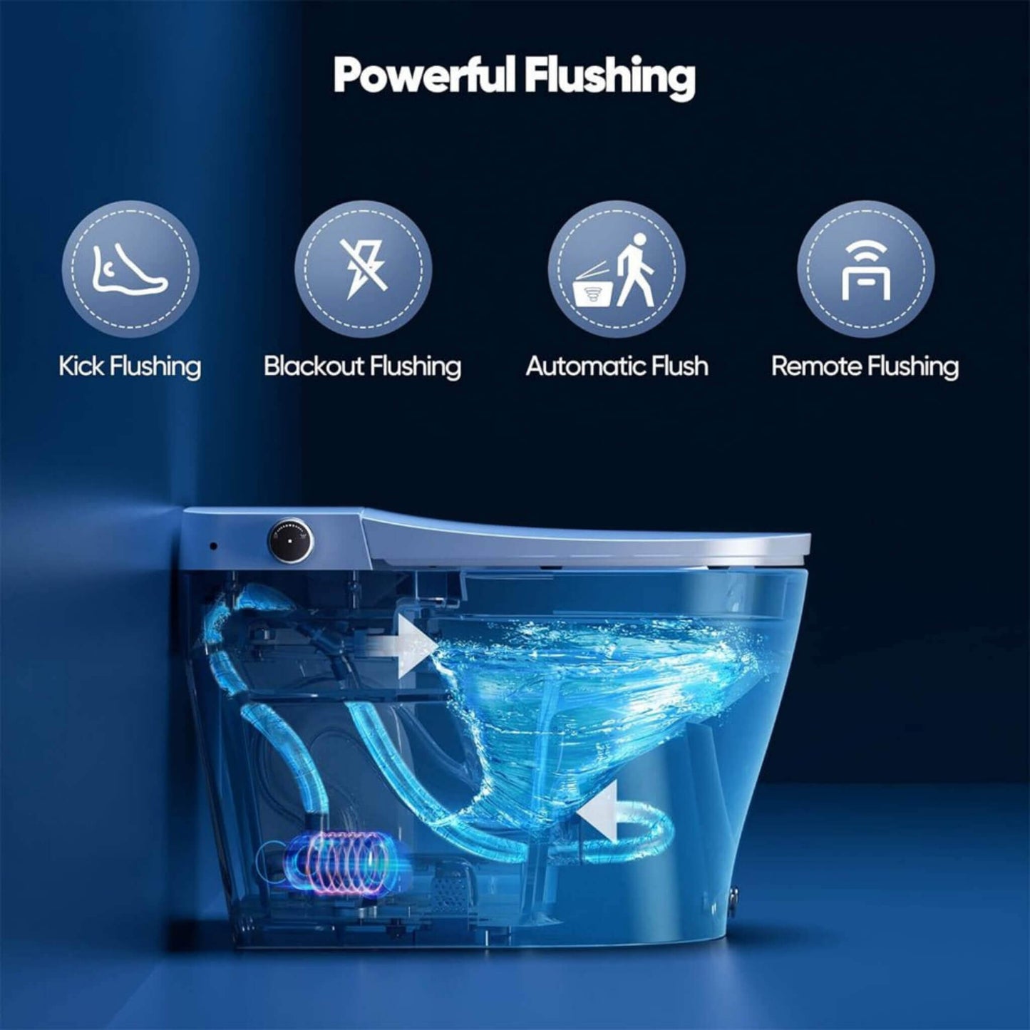 Alora Heavy-DutyHigh-Power Flush Smart Toilet with Built-In Bidet and Elongated Heated Seat