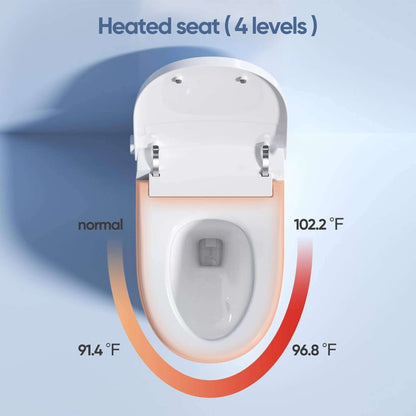 Alora Heavy-DutyHigh-Power Flush Smart Toilet with Built-In Bidet and Elongated Heated Seat