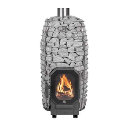 Huum Hive Flow Mini LS 8.5KW Wood-Burning Sauna Stove With Firebox Extension & Sauna Stones