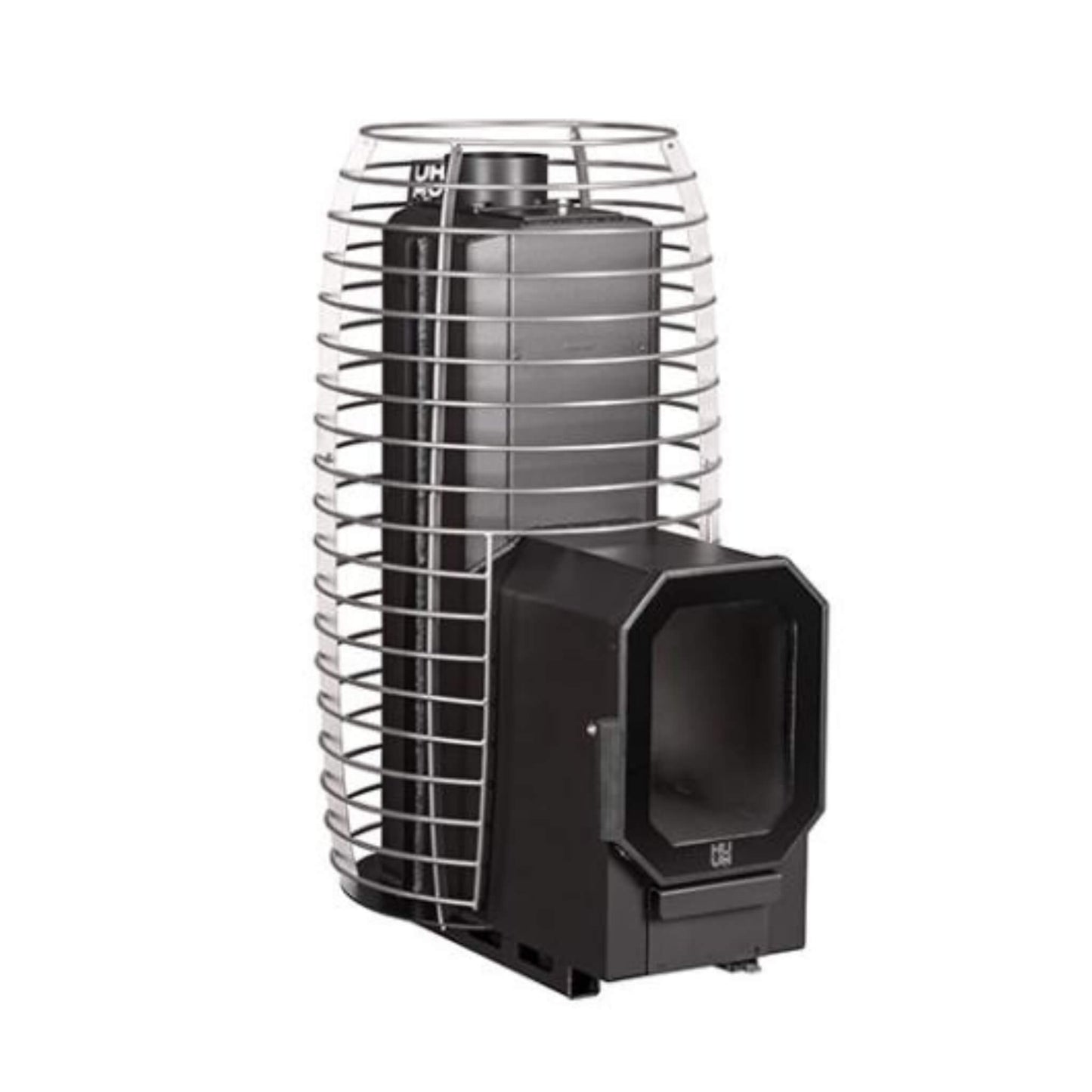 Huum Hive Flow Mini LS 8.5KW Wood-Burning Sauna Stove With Firebox Extension & Sauna Stones