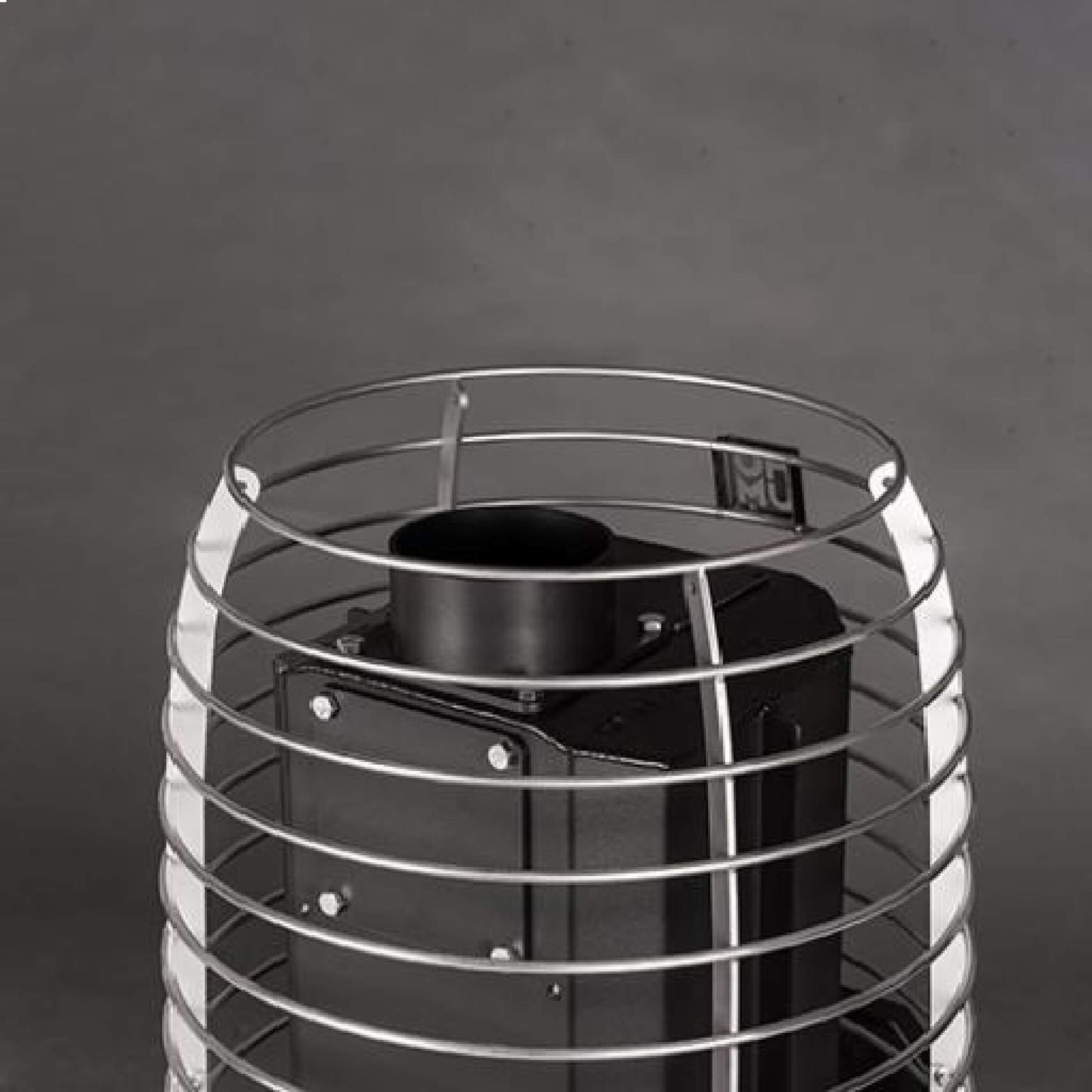 Huum Hive Flow Mini LS 8.5KW Wood-Burning Sauna Stove With Firebox Extension & Sauna Stones