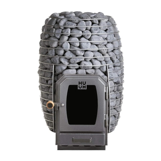 Huum Hive Wood LS 17KW Sauna Stove With Firebox Extension & Sauna Stones