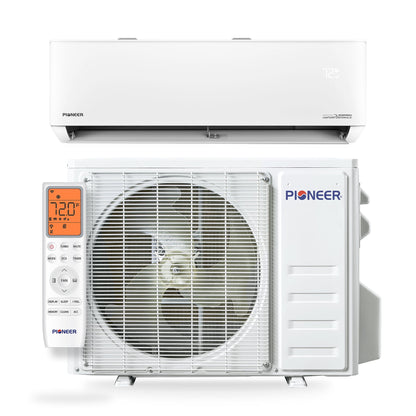 Pioneer® Quantum Hyperformance™ 24,000 BTU 22.5 SEER2 230V High-Wall Ductless Energy-Star Mini-Split Air Conditioner Inverter Hyper Heat Pump Full Set