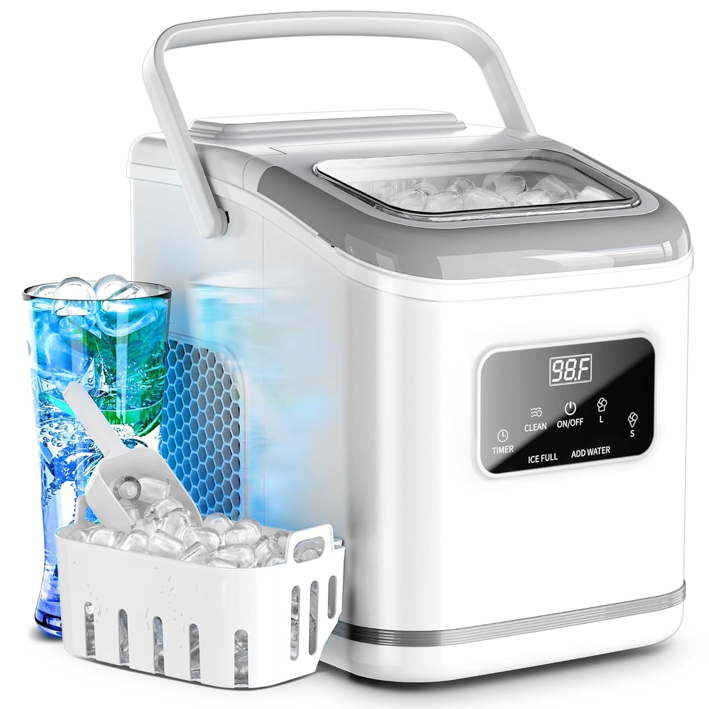 Ice Makers Countertop with LED Screen Control Panel Z5812KH