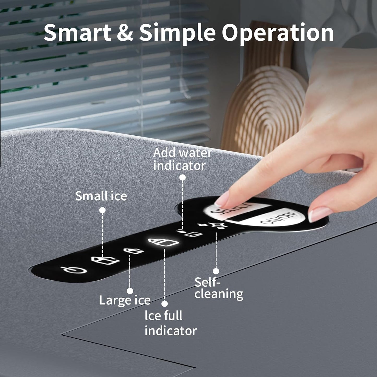 Ice Makers Countertop 26.5Lbs 24H Self-Cleaning Portable Z4701