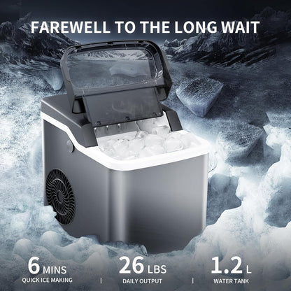 Ice Makers Countertop 26.5Lbs 24H Self-Cleaning Portable Z4701