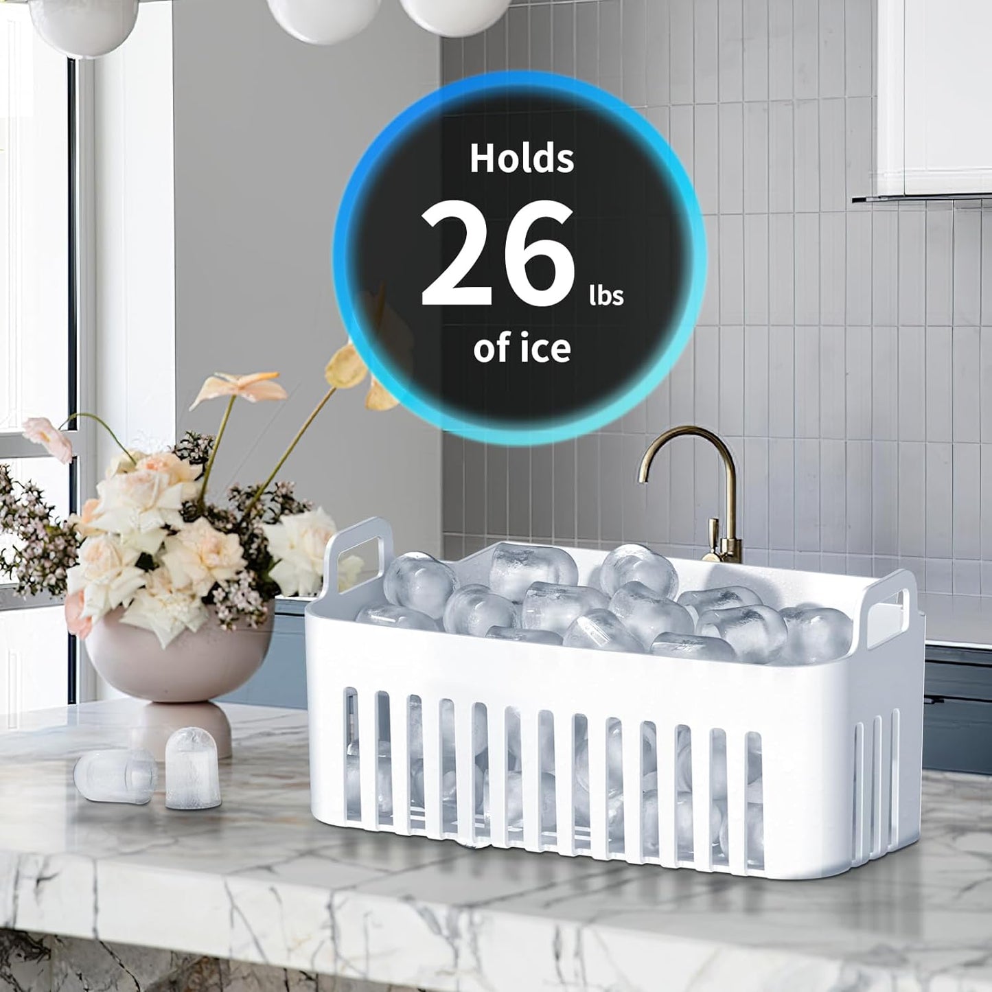 Ice Makers Countertop 26.5Lbs 24H Self-Cleaning Portable Z4701