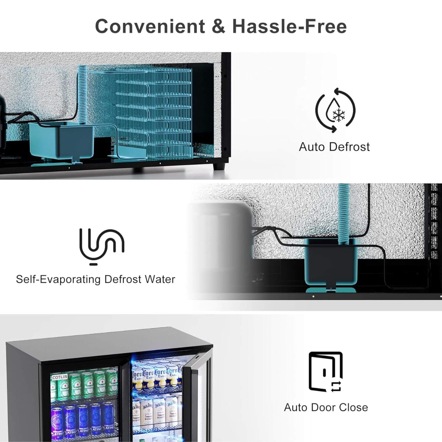 Industrial Freestanding Undercounter Beverage Refrigerator