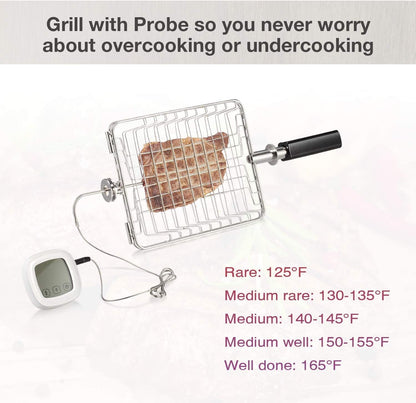 Infrared Propane Gas Grill Tabletop, Stainless Steel Small Barbecue Grill