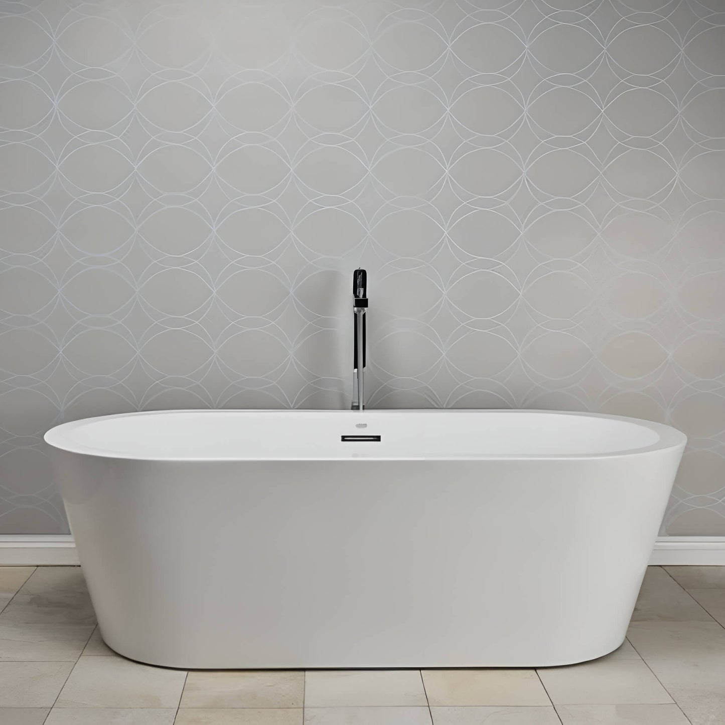 Jacuzzi Celeste 70" Freestanding Ergonomic Soaking Tub