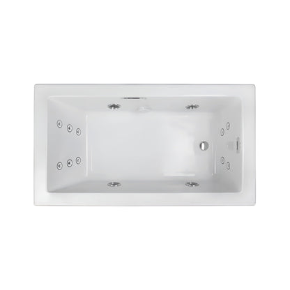 Jacuzzi Elara 72" Drop-In Whirlpool Bathtub With 10 AccuPro Jet