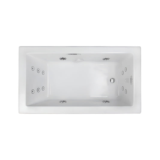 Jacuzzi Elara 72" Drop-In Whirlpool Bathtub With 10 AccuPro Jet
