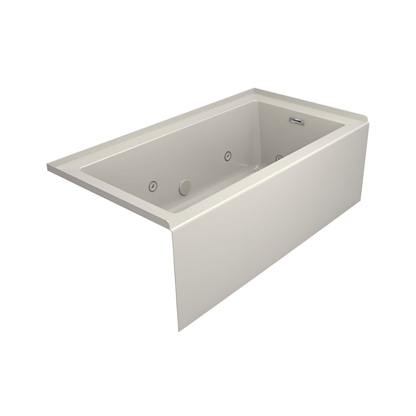 Jacuzzi Linea 60" Luxury 3 Wall Alcove Whirlpool Bath With 8 Adjustable Jets